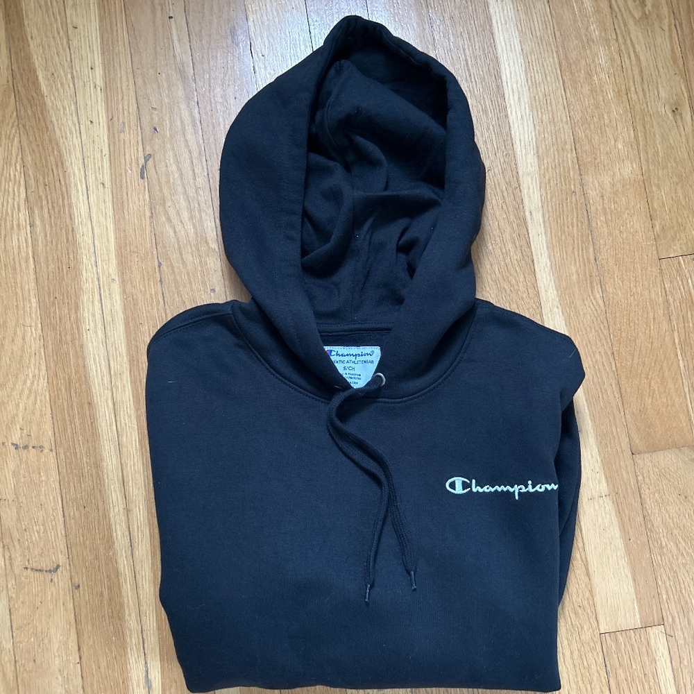NWOT Mens Black Champion Hooded Sweatshirt